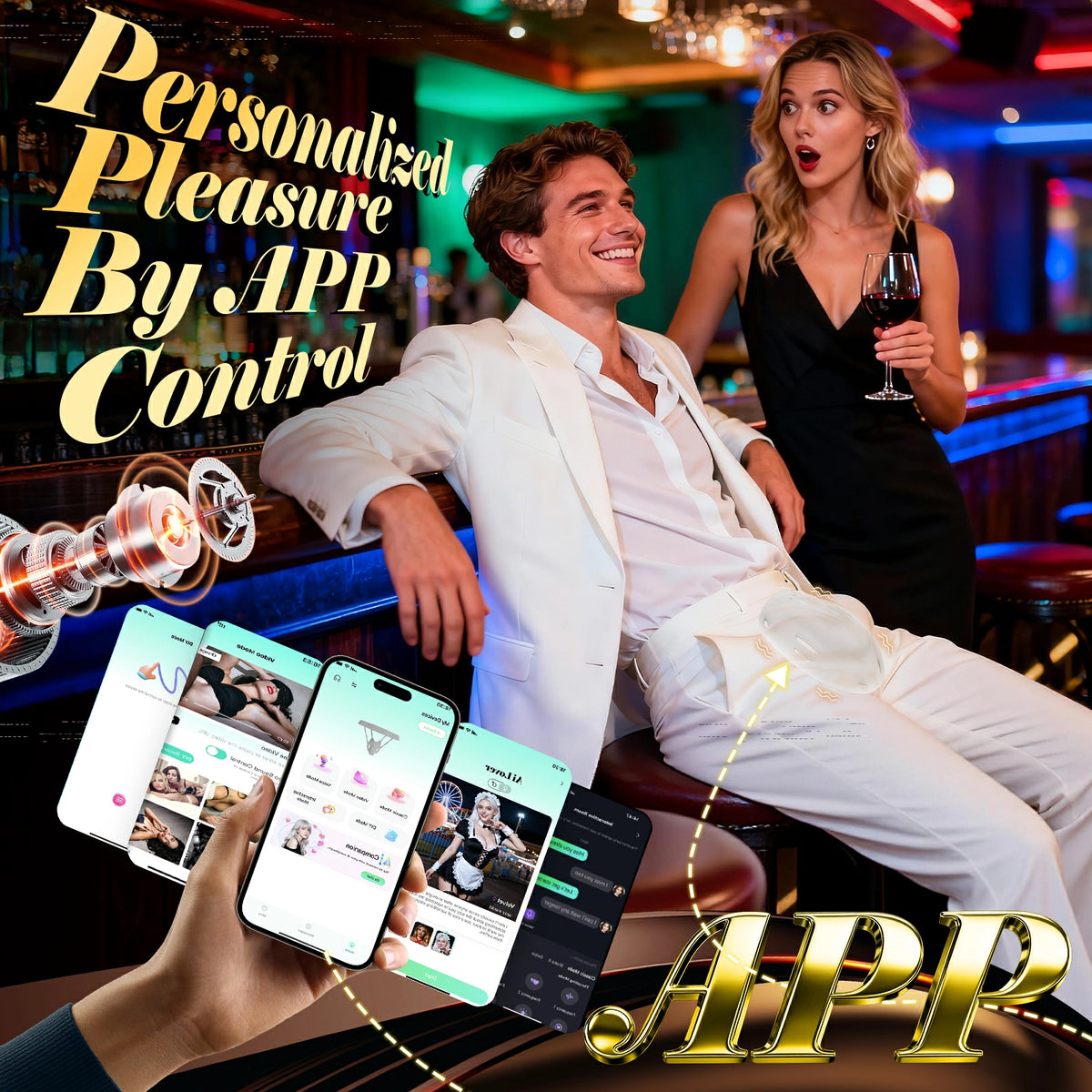 XM1: Wearable Male Vibrator with 9 Vibration Modes, Discreet & Quiet Design