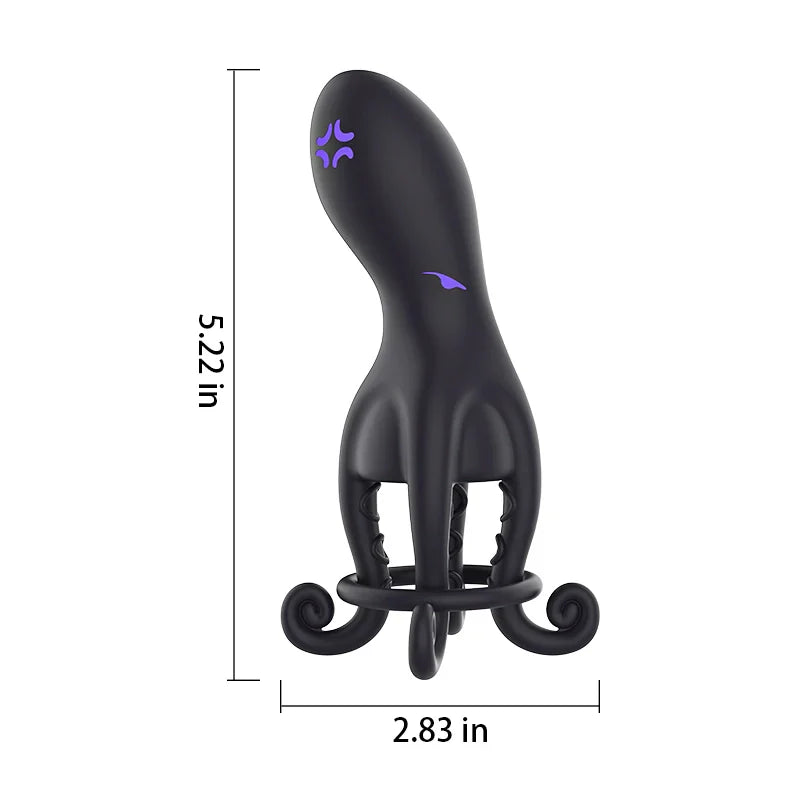 XG11 - 10 Vibration Modes Octopus Tentacle Glans Trainer Masturbator with Full-Wrap Stimulation