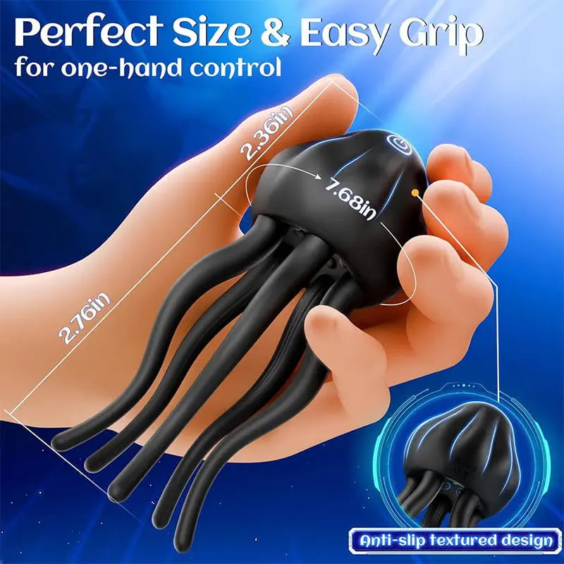 XG12 - Jellyfish-Style Glans Vibrator with 10 Vibration Modes & 360° Tentacle Stimulation