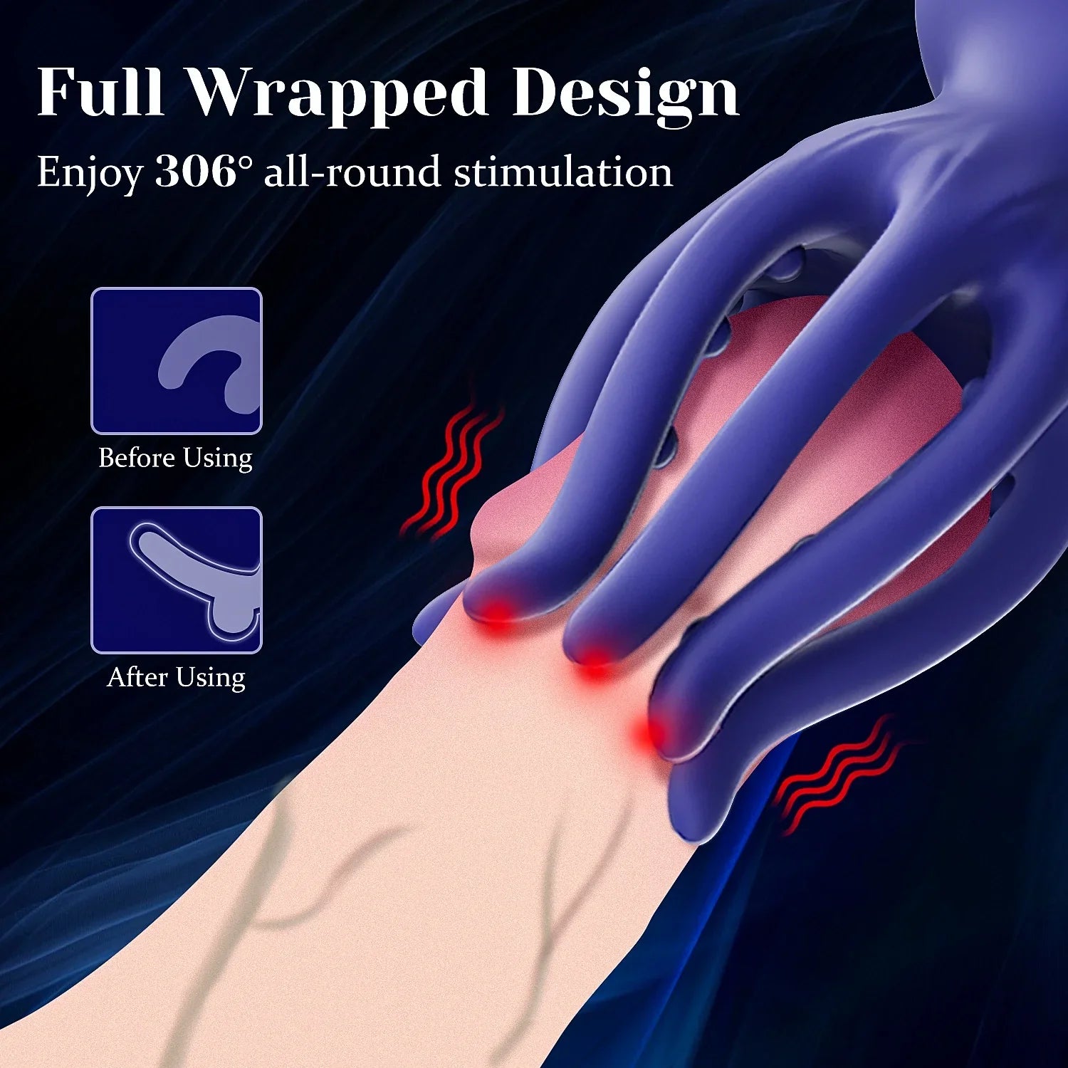 XG16 - 10 Vibration Modes Full-Wrap Tentacle Glans Trainer Masturbator