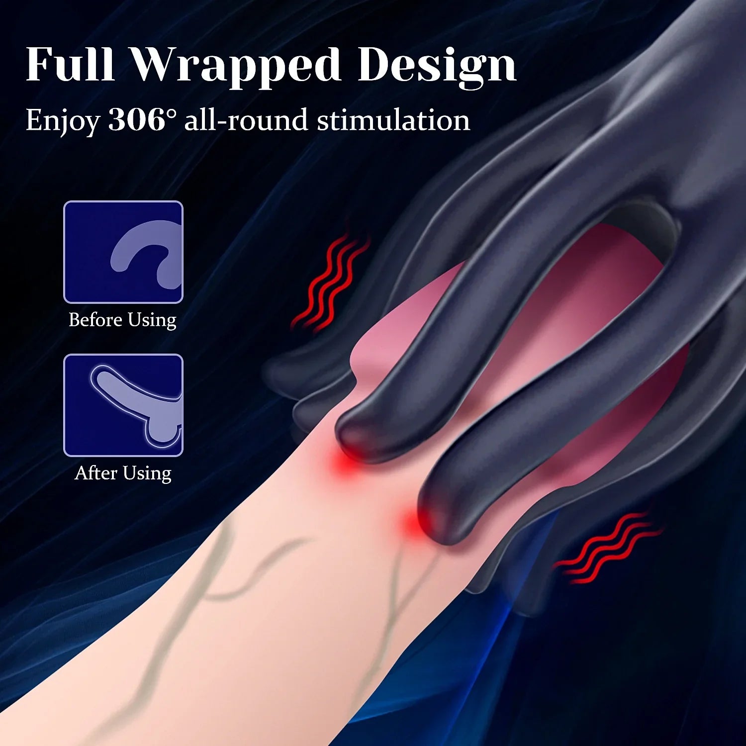 XG17 - Full-Wrap Tentacle Glans Trainer Masturbator with 10 Vibration Modes