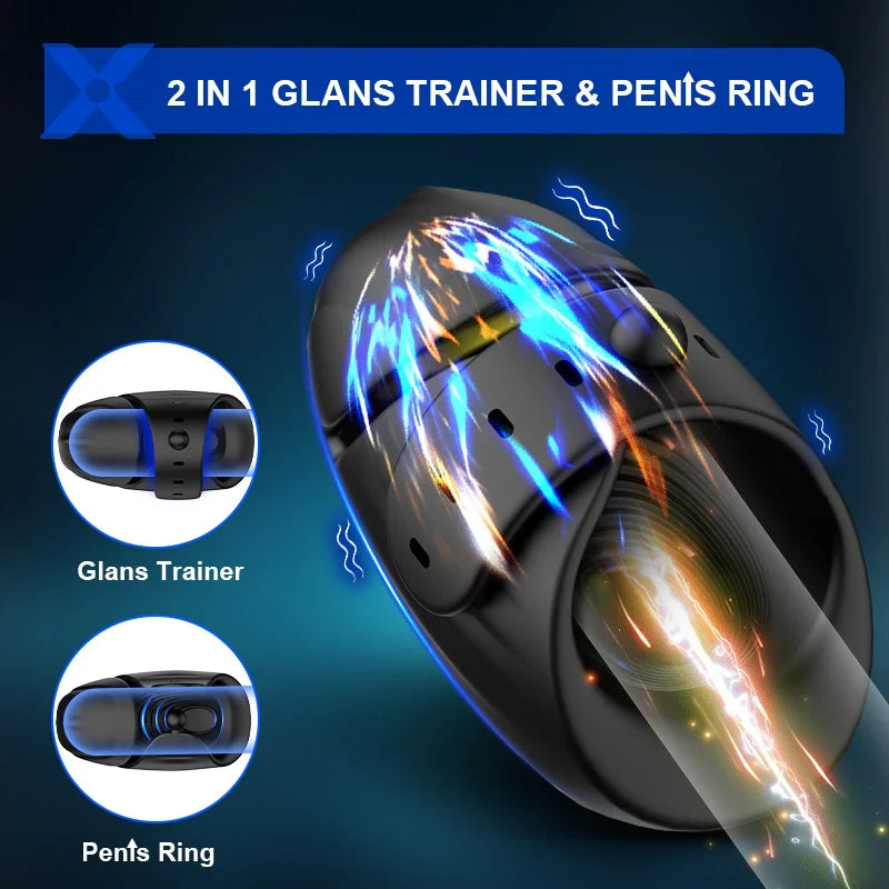 XG1 - App-Controlled Glans Trainer with Adjustable Strap, 9 Vibration Modes & Hands-Free