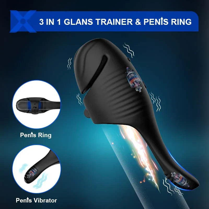 XG2 - Glans Trainer with Dual Motors, Adjustable Strap & 10 Vibration Modes