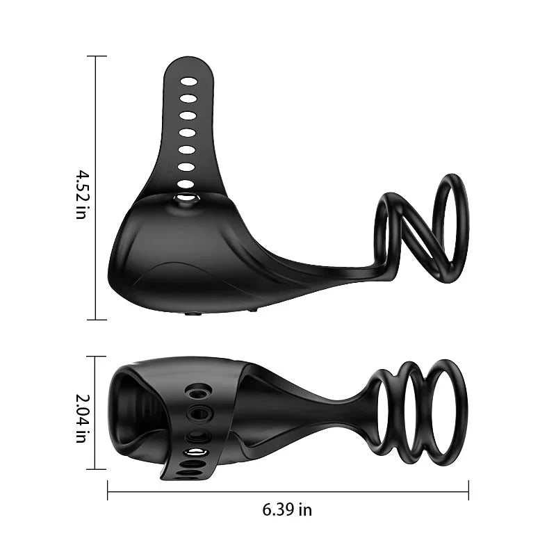 XG5 - App-Controlled 9 Vibration Modes Glans Trainer with Adjustable Buckle & Flexible Ring