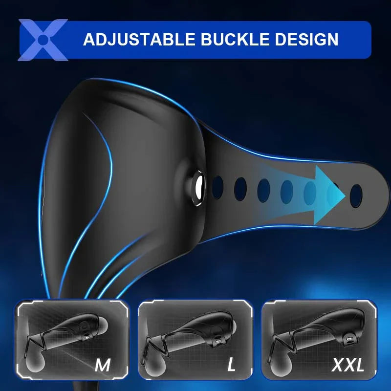 XG5 - App-Controlled 9 Vibration Modes Glans Trainer with Adjustable Buckle & Flexible Ring