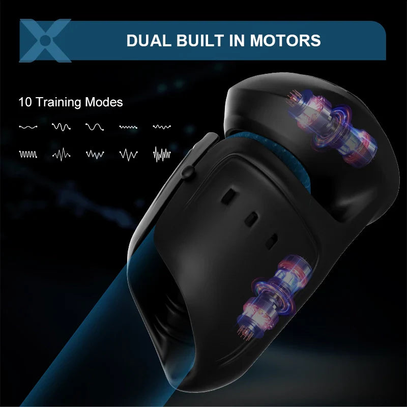 XG8 - Adjustable 10 Vibration Glans Trainer with Fold-Back Cover & Stamina Training Support