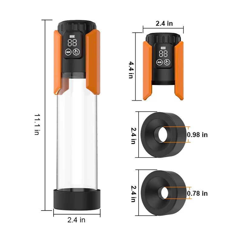 XP1 - Water Penis Pump with 5 Suction Levels, Hot & Cool Hydro Training System