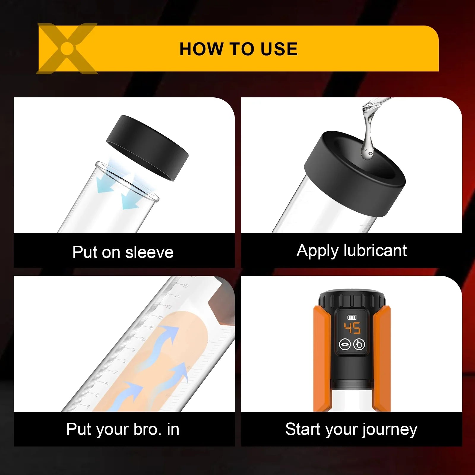 XP1 - Water Penis Pump with 5 Suction Levels, Hot & Cool Hydro Training System