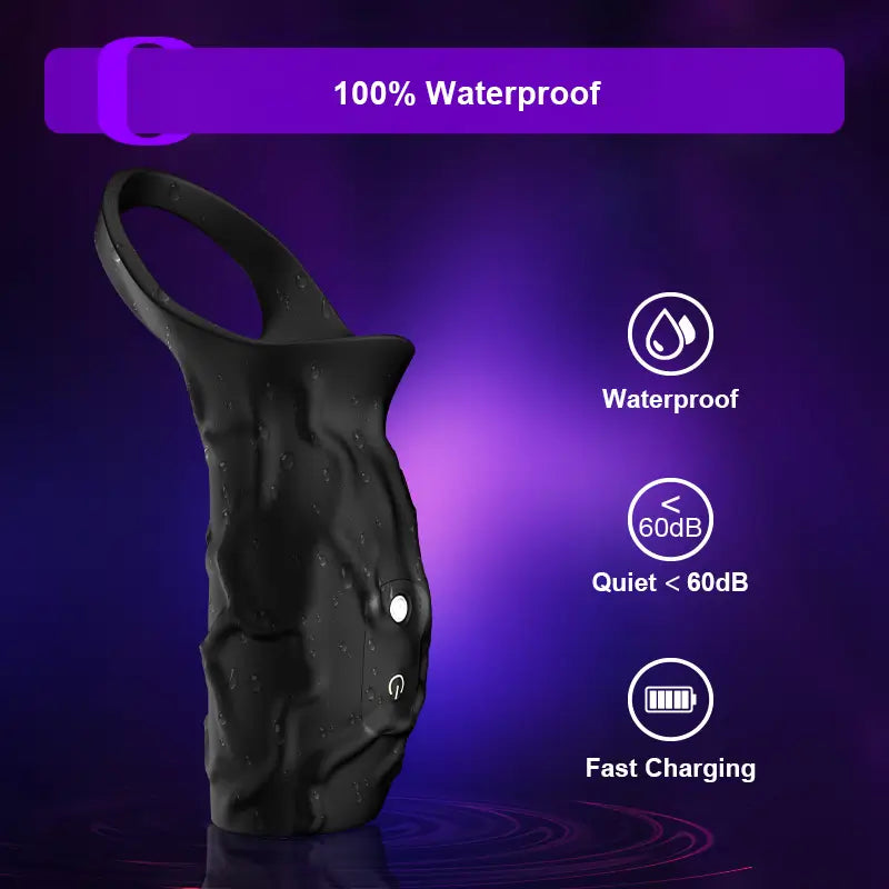 PR11 - Vibrating Cock Ring Sleeve with 10 Modes, Adjustable Fit & Enhanced Stimulation