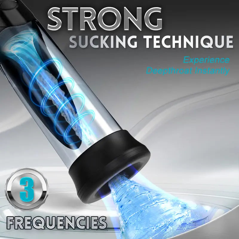 XP10S - Hydro Penis Pump with 3 Suction Modes, Waterproof Vacuum Trainer