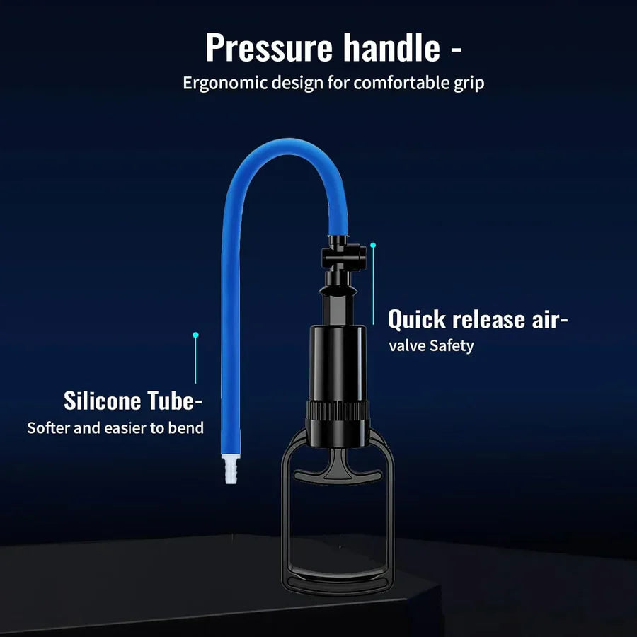 XP103S - ClassiMax T-Handle Manual Penis Pump with Quick-Disconnect & Pressure Control