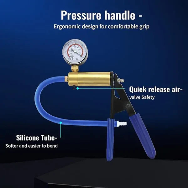 XP05 - Elite Brass Scissor-Grip Manual Penis Pump with Precision Gauge & Quick-Disconnect