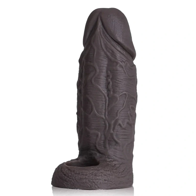 CSB37 - 6.3" x 2.2" Thick Black Silicone Cock Sleeve