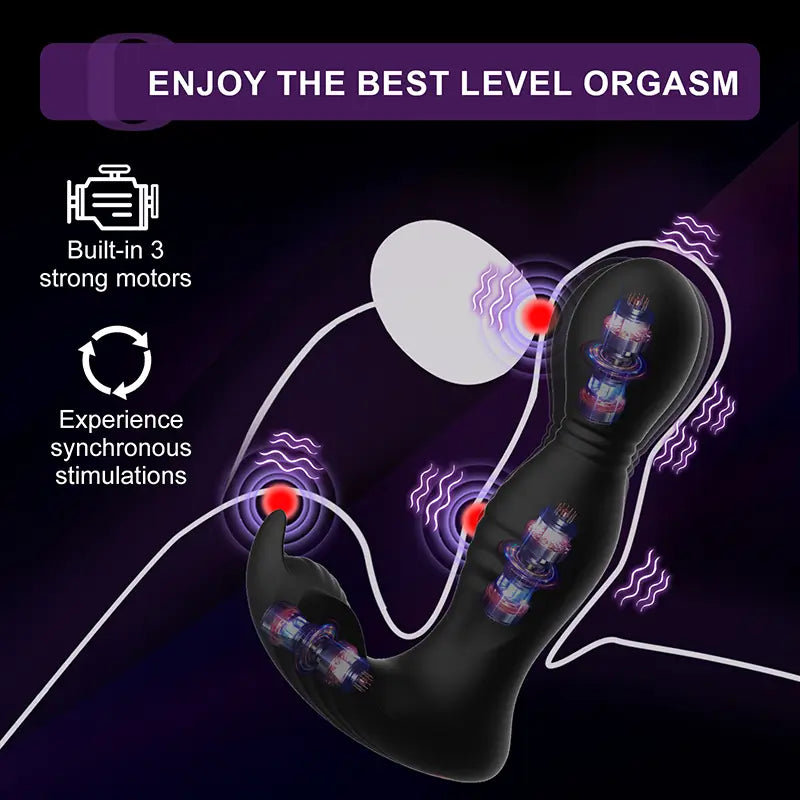 PM8 - App-Controlled Prostate Massager with Triple Motors & Multi-Mode Stimulation