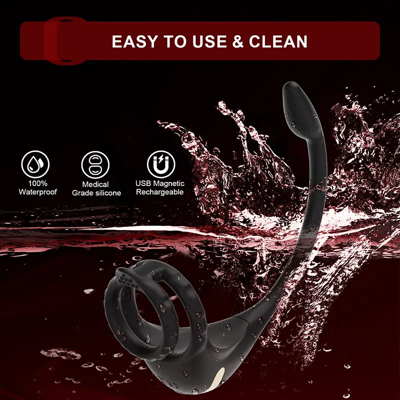 PM2 - App & Remote Control Prostate Massager with Penis Ring & Dual Motor Stimulation