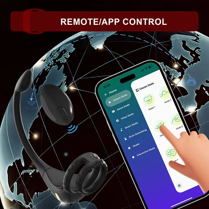 PM2 - App & Remote Control Prostate Massager with Penis Ring & Dual Motor Stimulation