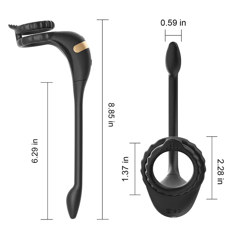 PM2 - App & Remote Control Prostate Massager with Penis Ring & Dual Motor Stimulation