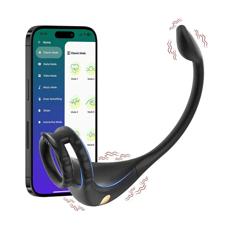 PM2 - App & Remote Control Prostate Massager with Penis Ring & Dual Motor Stimulation