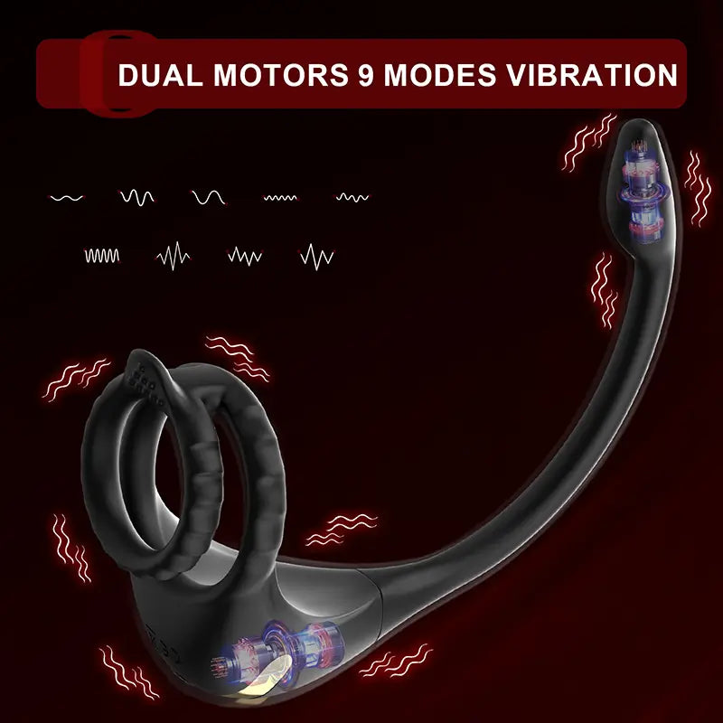 PM2 - App & Remote Control Prostate Massager with Penis Ring & Dual Motor Stimulation