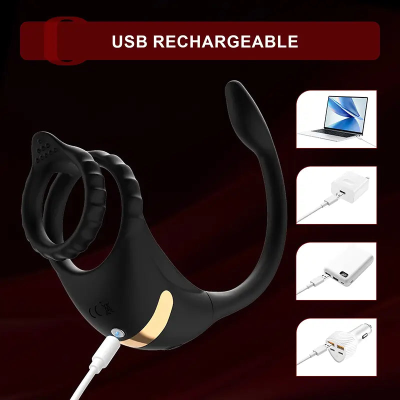PM2 - App & Remote Control Prostate Massager with Penis Ring & Dual Motor Stimulation