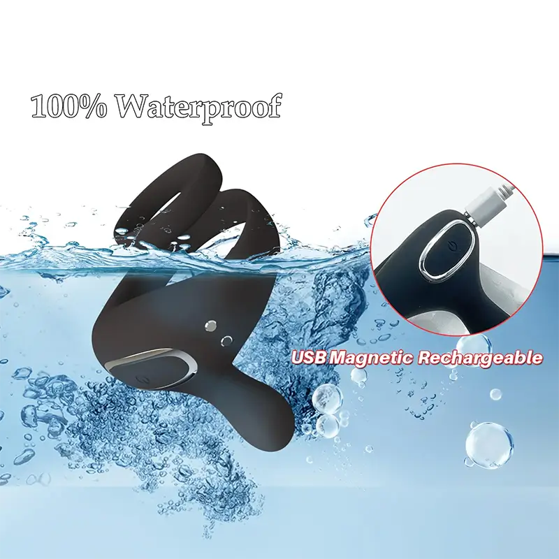 PR6 - Dual Motors Penis Testicle Taint Remote Control Cock Ring