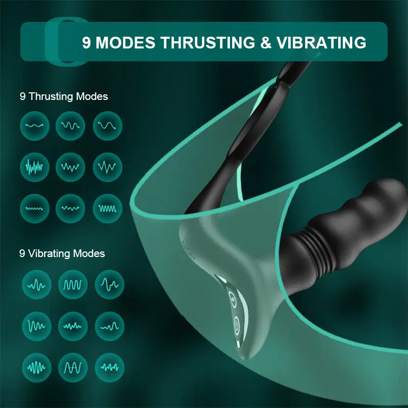 PM9 - Wearable Prostate Massager with Thrusting Motion, Vibration & Remote Control