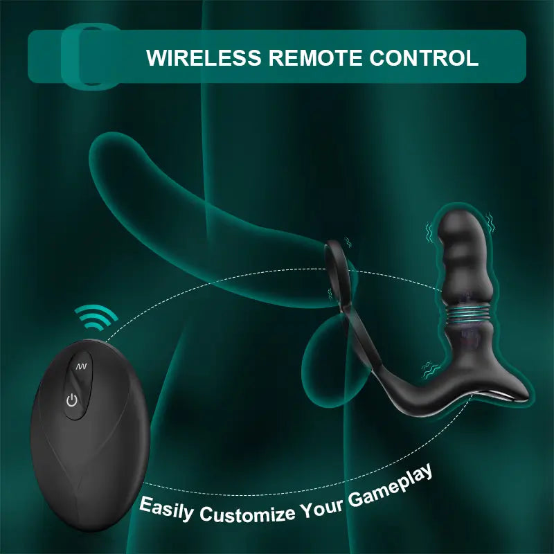 PM9 - Wearable Prostate Massager with Thrusting Motion, Vibration & Remote Control