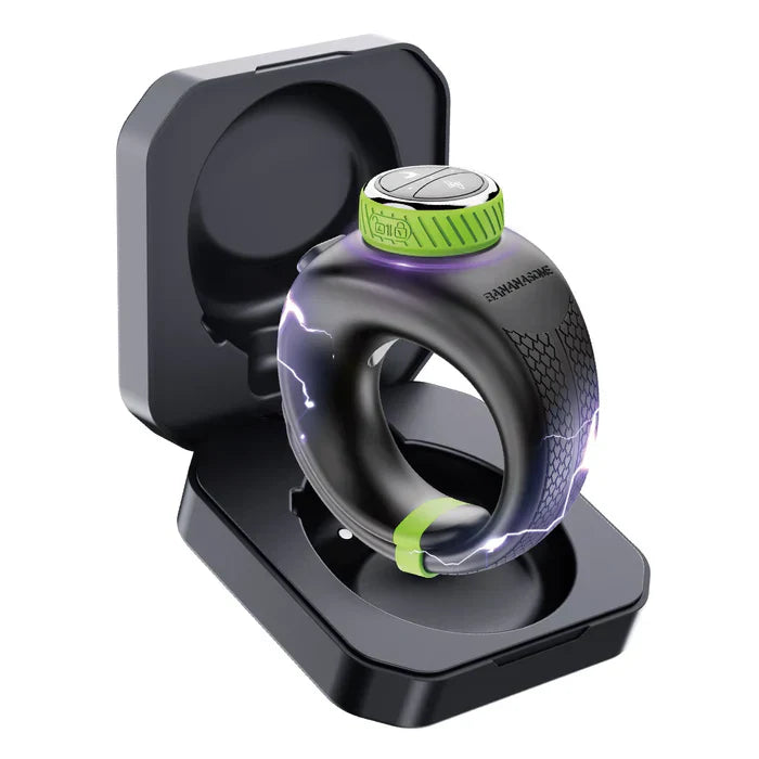 PR1 - Adjustable App-Controlled Electro & Vibrating Cock Ring with Dual Stimulation