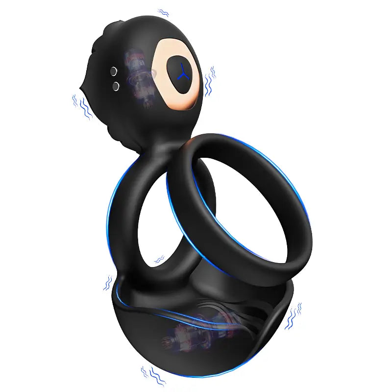 PR5 - 3-in-1 Multi-Point Stimulation Vibrating Cock Ring