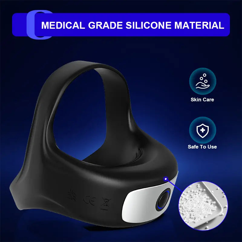 PR7 - Waterproof Vibrating Cock Ring with 10 Powerful Modes for Stronger, Longer Performance