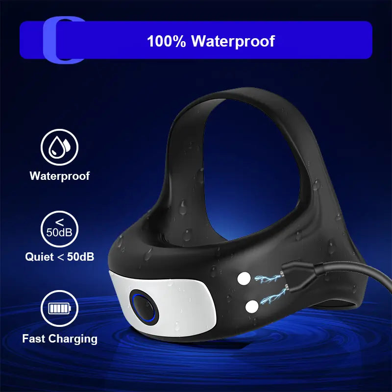 PR7 - Waterproof Vibrating Cock Ring with 10 Powerful Modes for Stronger, Longer Performance