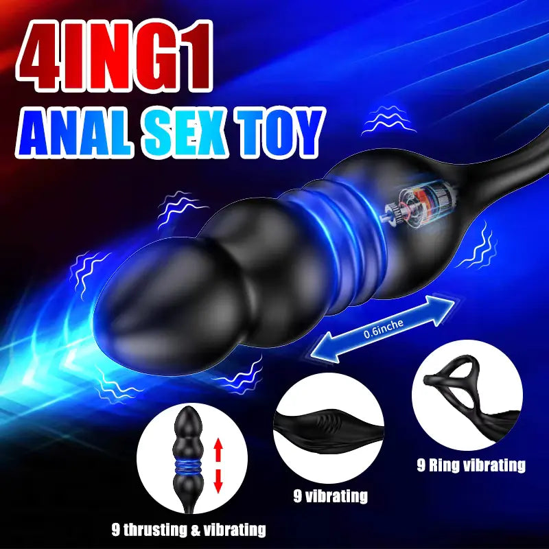 PM6 - Wearable Prostate Massager with Thrusting Motion, Dual Motors & 9 Vibration Modes