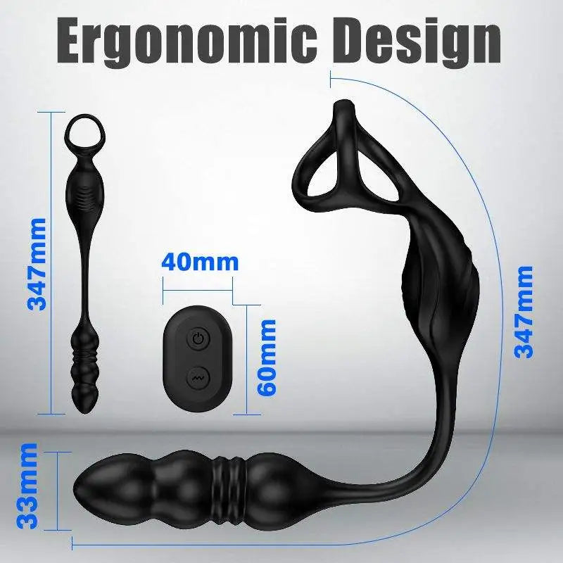 PM6 - Wearable Prostate Massager with Thrusting Motion, Dual Motors & 9 Vibration Modes